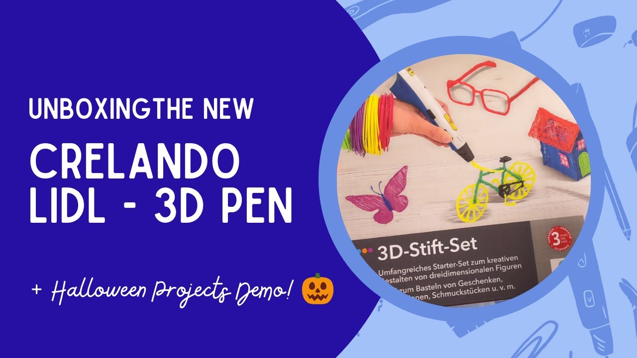 UNBOXING the NEW Crelando LIDL 3D Pen (Oct 2023) + Halloween Projects Demo!  | MaddaMom - YouTube