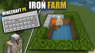 Cách Làm Máy Farm Sắt (PE) | How to Make a Iron Farm | Minecraft PE