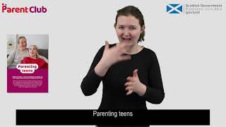 Parent Club: Information parenting teens in BSL