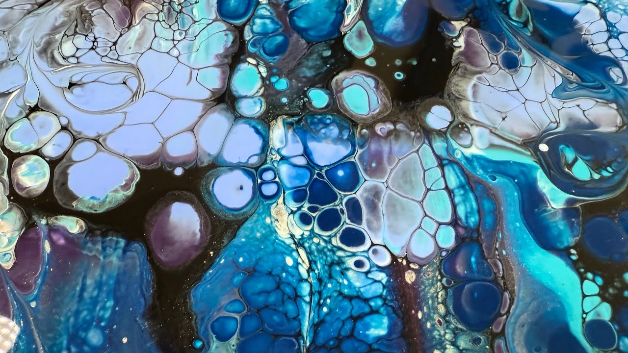 How to swipe with pouring art creating cells #abstractartist - YouTube