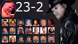 Undertaker’s Wrestlemania Streak’s 23-2   || Undertaker's WrestleMania opponents