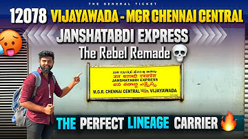 12078 Vijayawada - MGR Chennai Central Janshatabdi Express Vlog | The Perfect Runner Ever to Chennai