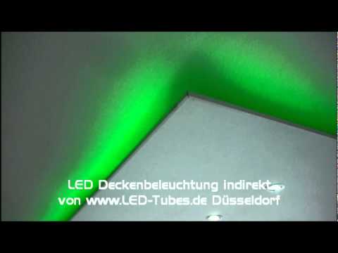 Indirekte Deckenbeleuchtung Wohnzimmer mit LED Stripes 
