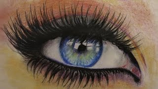 Как нарисовать глаз цветными карандашами. How to Draw a Eye(В этом видео я рисую глаз используя цветные карандаши это легко повторить попробуйте и у вас получится..., 2015-02-21T14:25:45.000Z)