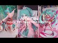 Jordirisu  hatsune miku figure haul unboxing tiktok compilation  kawaii pink vocaloid asmr 