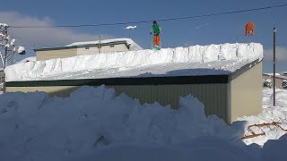 2023年 北海道田舎生活 雪下ろし３🌈 今回の雪下ろしは いつも以上に汗が噴き出ました。