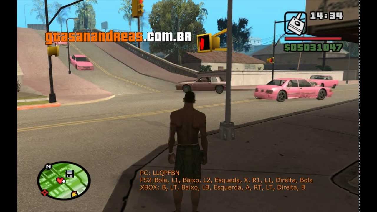 Código que deixa os carros cor de rosa no GTA San Andreas 