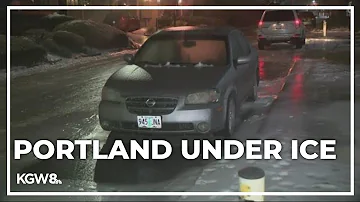 Portland ice storm freezes streets, sidewalks