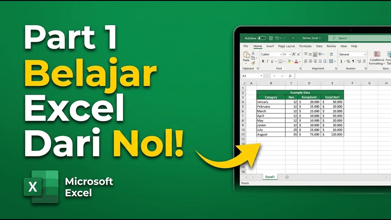 Belajar Excel Dari Nol Untuk Pemula - YouTube