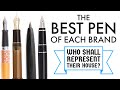 Choosing the best pens to represent these 10 brands