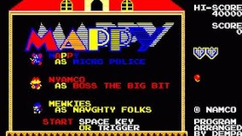 MAPPY-(Sharp) Gameplay- ATARI Clones Comparison 1983