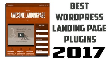 Best WordPress Landing Page Plugins 2017 #Top 10