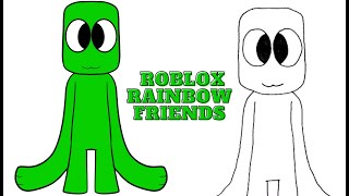 How to Draw Green from Roblox Rainbow Friends (Roblox) Step by