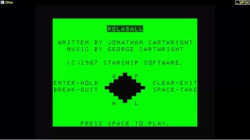 Rola Ball 1987Starship Software DRAGON DATA LTD DRAGON 32 64 COMPUTER