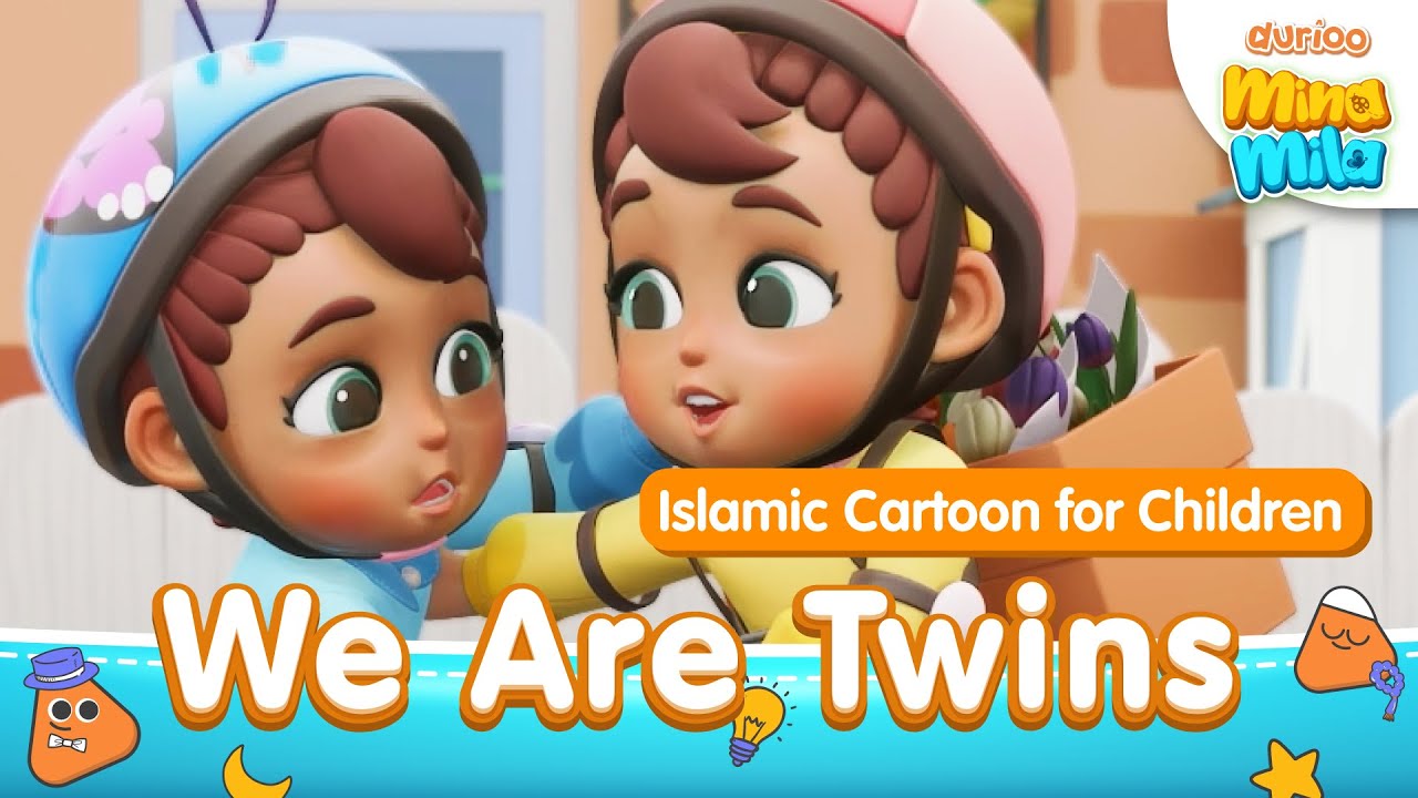 Islamic Cartoon by The Makers of Omar & Hana | We Are Twins!✨| Mina Mila | Durioo+