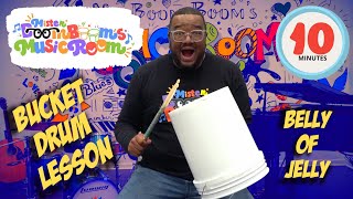 How to Play Bucket Drums for Kids Preschool & Beginners with Mister Boom Boom | Belly of Jelly Song