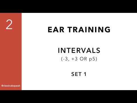 RCM Level 2 Intervals (Ear Training Minor Third, Major Third, Perfect Fifth / -3, +3, or p5) | Set 1
