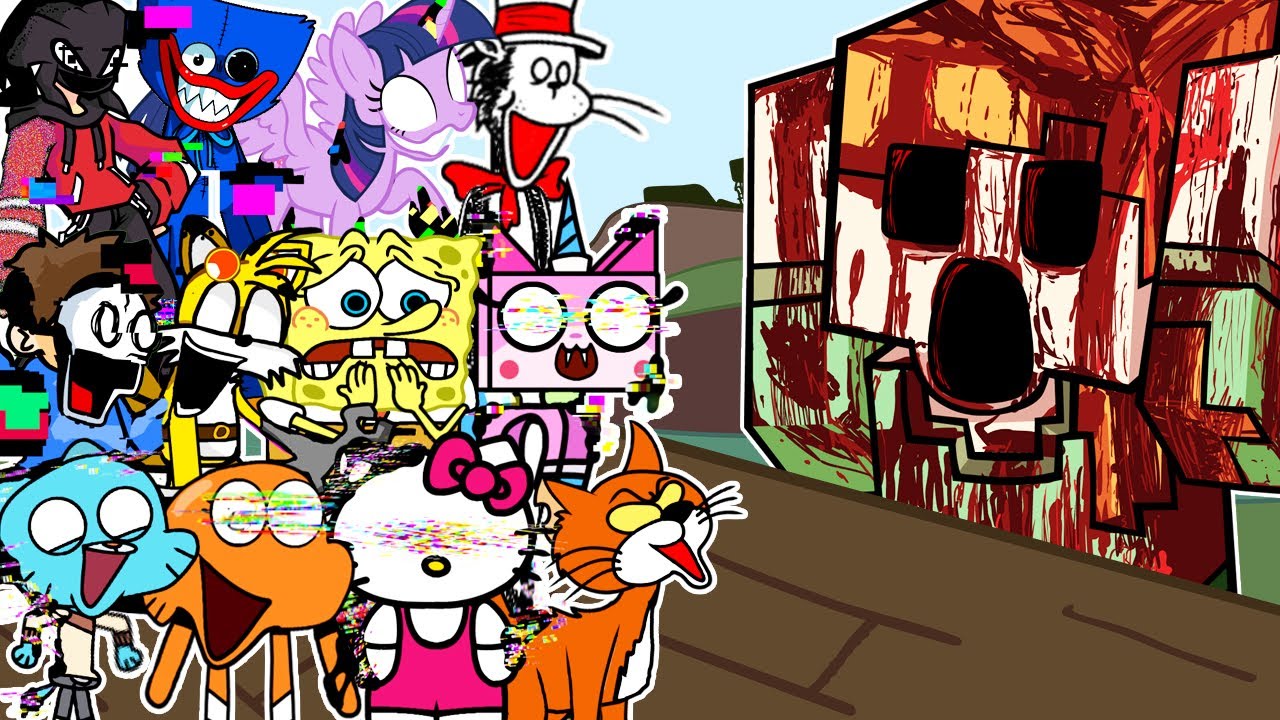 FNF - Bloodlust (V1) But All Pibby Characters Sings It 🎤 (Every Turn a Different Character Sings)