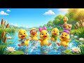 Five Little Ducklings on the Pond 🐥🌈 | Catchy Counting Song for Kids