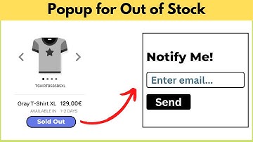 Popup When Product Out Of Stock Product Page Shopify | Email Notification Alert [Without App]