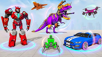 Dino Robot Limousine Transform Game: Robot Defender From Alien Invasion #3 | Android iOS Gameplay
