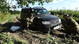 Покатуха по бездорожью на коп. УАЗ Патриот. Грязь, лебедка, кошель, кувалдометр и шмурдячок