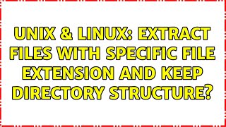 Unix & Linux: Extract files with specific file extension and keep directory structure?