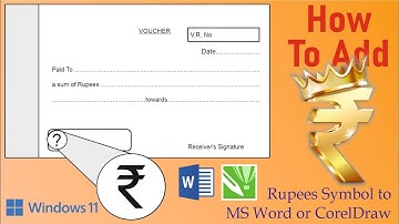 Type ₹ Rupee Symbol Instantly!   Easy Keyboard Shortcut in MS Word & CorelDRAW No Copy Paste!