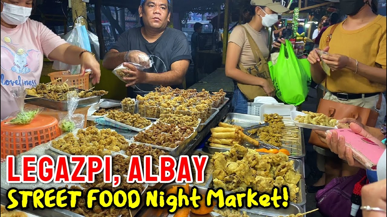 Street Food Night Market of LEGAZPI CITY | Filipino Street Food Tour in Albay, Bicol Philippines