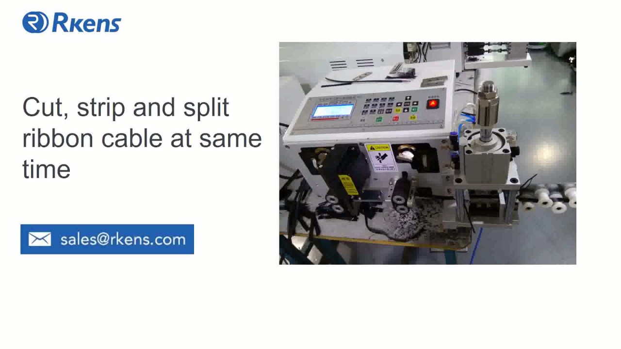 Cut, strip and split flat ribbon cable machine YouTube