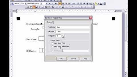 Creating A Barcode Field In Scannable Office