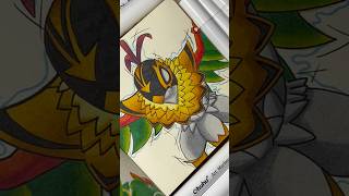 Mega Hawlucha 🎨 #art #drawing #reels #artist #sketch #shorts #pokemon #hawlucha #pokemongo