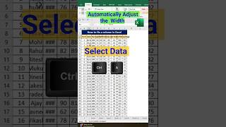 Auto Adjust Column Width Excel. #excel #shortfeed #ytshorts #tranding #viral