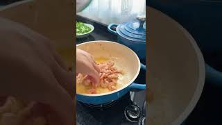receita de talharim com camarão usando o melhor jogo de panelas da Shopee🦐🧡