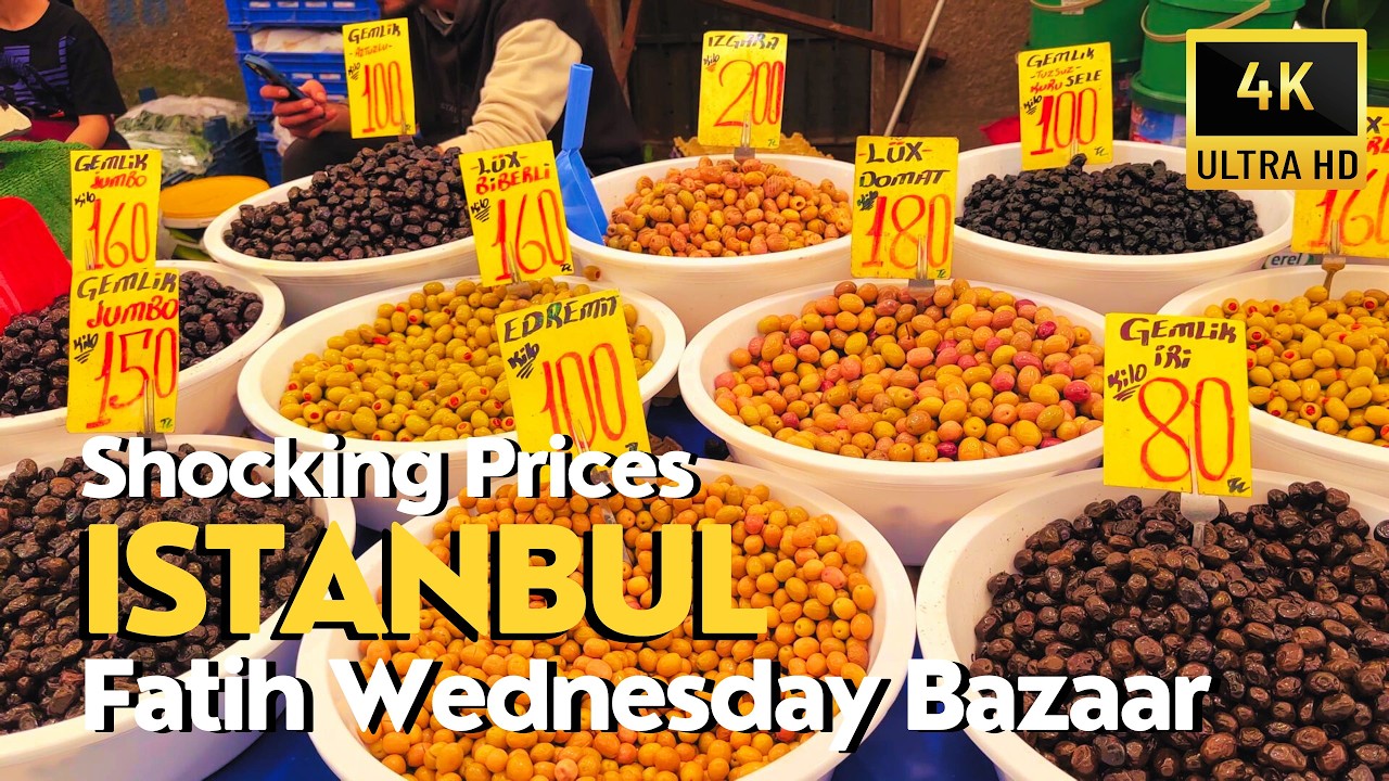🇹🇷Istanbul 4K Walking Tour 2025 Turkish Street Market | Fatih Wednesday Bazaar | Shocking Prices