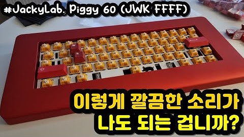 【SLOW ASMR】 JackyLab Piggy 60 RedㅣLubed JWK FFFFㅣKeyboard Typing ASMRㅣNo ADs No Talking