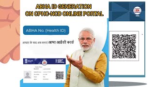 ABHA ID generation by Demographic Authentication on NCD ONLINE PORTAL 👩💻 | AB-Digital Mission | HWC