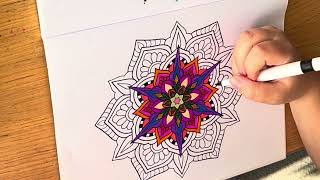 Relaxing Mandala Coloring | Stress Relief Art Therapy 🌸✨ | Calm Music & Satisfying Coloring