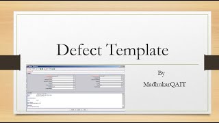 Defect Template