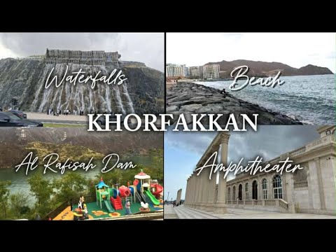 Exploring the Majestic View of Khorfakkan Waterfalls,Amphitheater,Beach and Al Rafisah Dam🇦🇪
