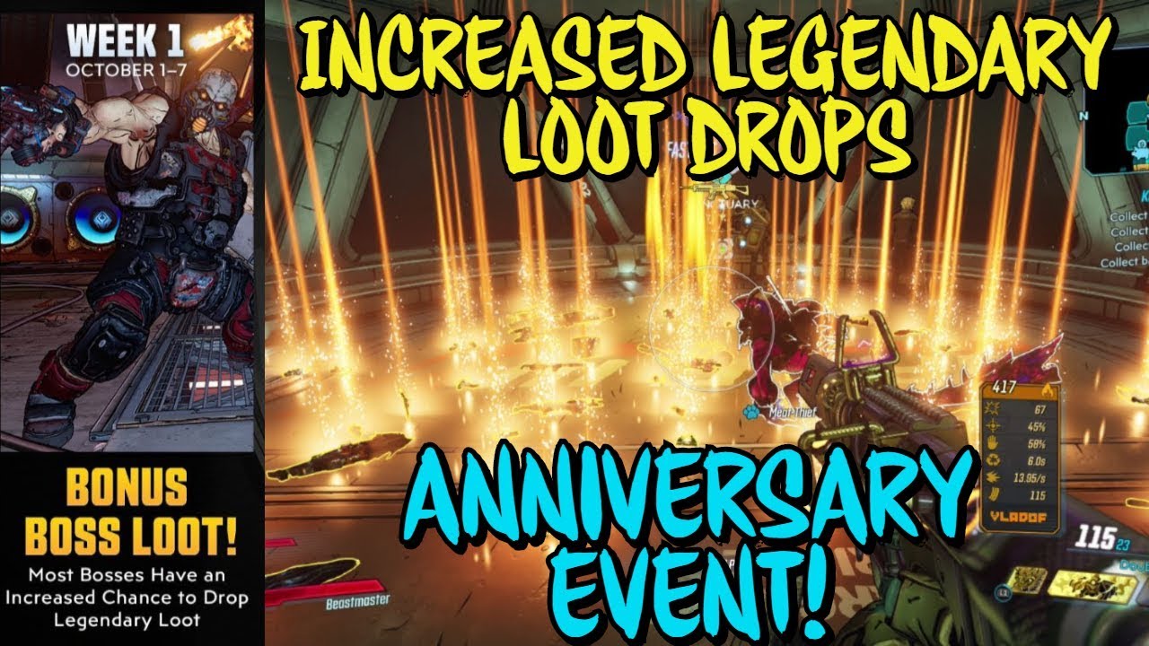 LEGENDARY BOSS LOOT INCREASED! Borderlands 3 - 10 Year Anniversary Event