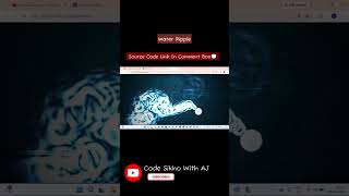 Water Ripple Cursor 🌊🔥 | Liquid Cursor Effect | HTML CSS JavaScript