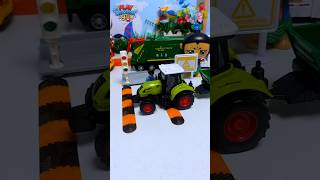 Toy Tractor Passing Tough Breaker Road 🚜 Fun Cartoon Challenge #toys #cartoon #shortsfeed #shorts