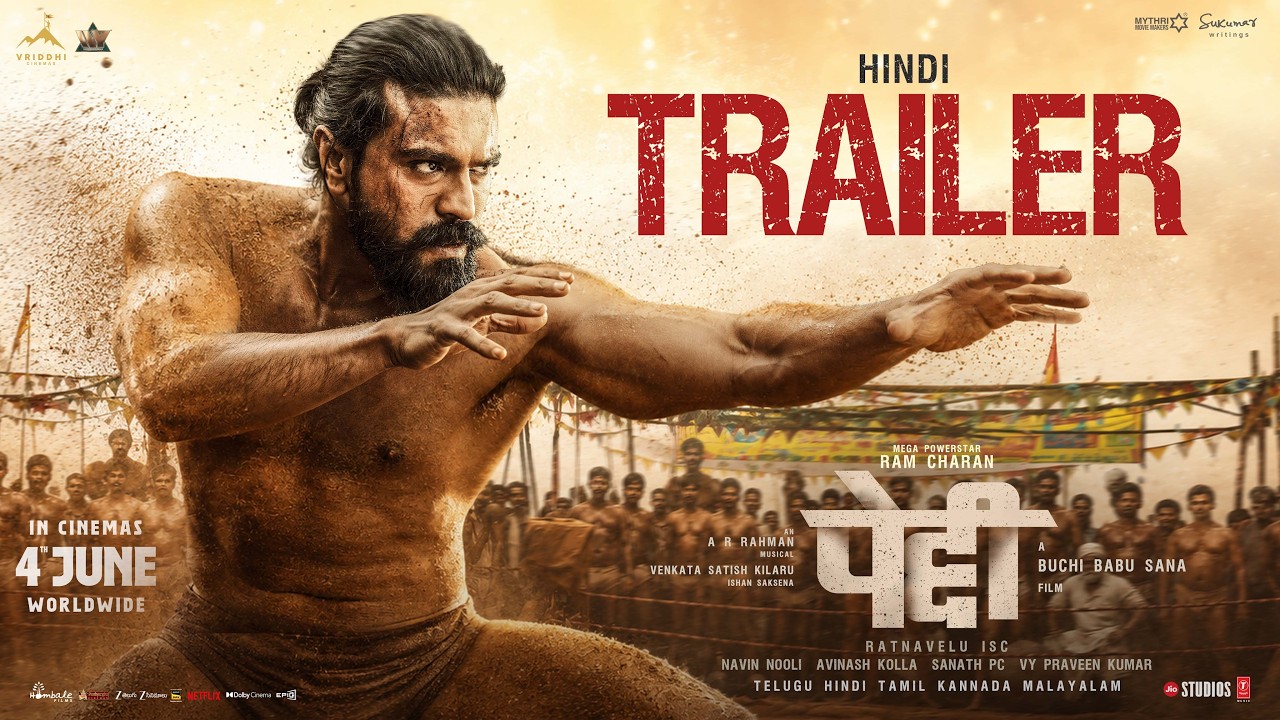 Peddi Official Trailer (Hindi) | Ram Charan | Janhvi Kapoor | A R Rahman | Buchi Babu Sana
