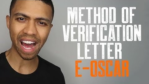 METHOD OF VERIFICATION LETTER || HOW TO REMOVE NEGATIVE ITEMS