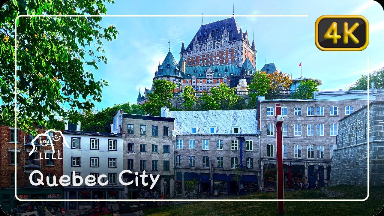 🏰 Walking in Québec City • Château Frontenac 2023 • Canada Walking Tour 🇨🇦 • 4K ASMR