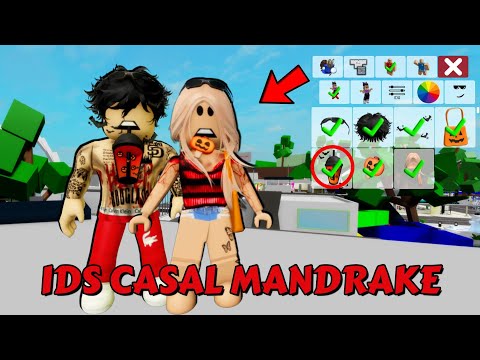 ids de casal mandrake😏 #roblox #brookhaven #shorts #meme #humor 