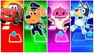 Mcqueen 🆚 Sheriff Labrador 🆚 Baby Shark 🆚 Blue Bingo . 🎶 Who Is Best?