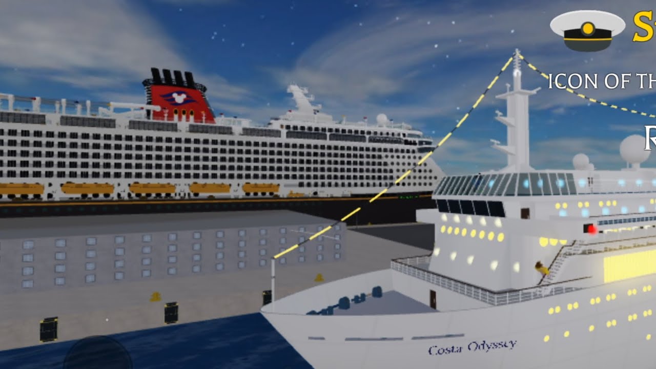 Roblox Cruise Ship Simulator - Costa Odyssey vs Disney Dream horn battle 💙