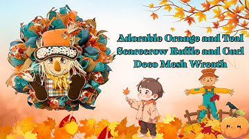 Scarecrow Fall Deco Mesh Wreath |Deco Mesh Stunning Wreath |Crafting with Hard Working Mom